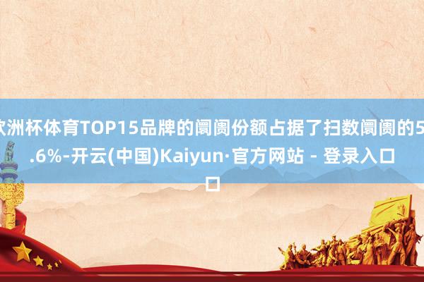 欧洲杯体育TOP15品牌的阛阓份额占据了扫数阛阓的55.6%-开云(中国)Kaiyun·官方网站 - 登录入口